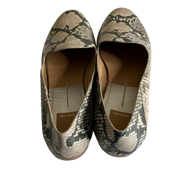Dolce Vita Snakeskin Leather Loafers Slip On Shoes Women’s Size 8 - Picture 7 of 12